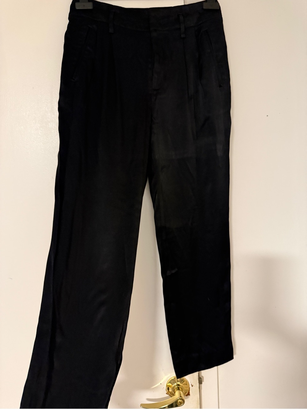 Men's Black Straight-Leg Dress Pants - Classic Workwear